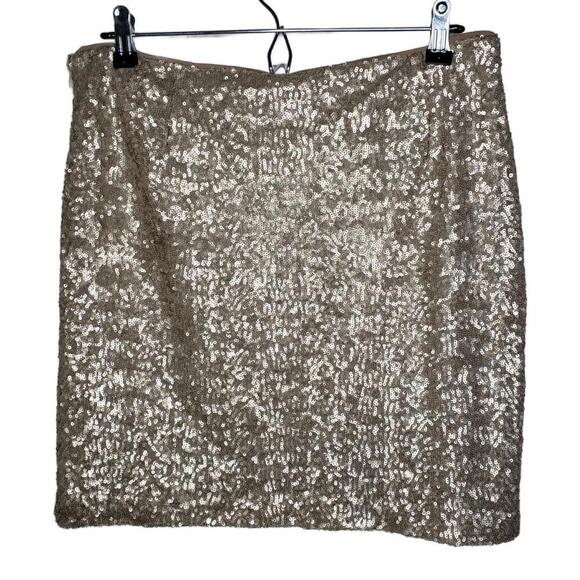 NWT Cache Women's Sz 14 Gold Sequin Mini Skirt Party Formal (1651) - Picture 1 of 5